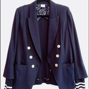 CAbi Blue Double Breasted Jacket